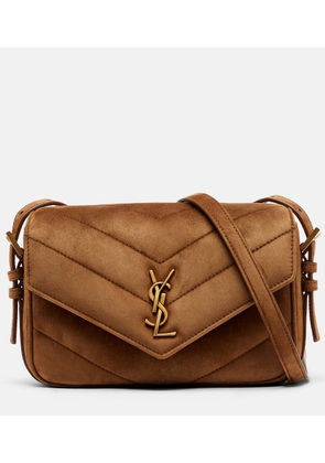 Saint Laurent Loulou Toy matelasse suede crossbody bag