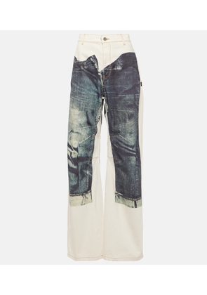 Jean Paul Gaultier Tattoo Collection trompe l'Oeil wide-leg jeans