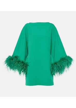 Safiyaa Arama feather-trimmed minidress