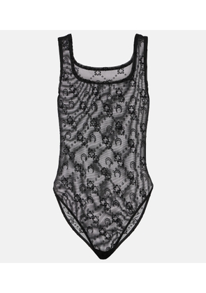 Marine Serre Moonogram mesh bodysuit