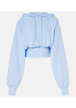 Adidas by Stella McCartney Cropped cotton jersey hoodie