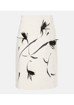 Jacques Wei Embroidered midi skirt