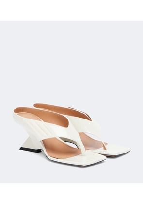The Attico Cheope patent leather wedge sandals