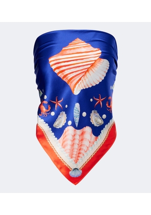 Retrofete Alivia silk bandeau top