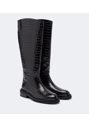 A.Emery Jude croc-effect leather knee-high boots