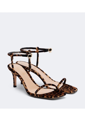 Gianvito Rossi Leopard print velvet sandals