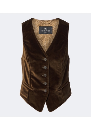 Etro Cotton velvet vest