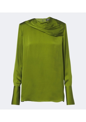 Tom Ford Draped silk satin top
