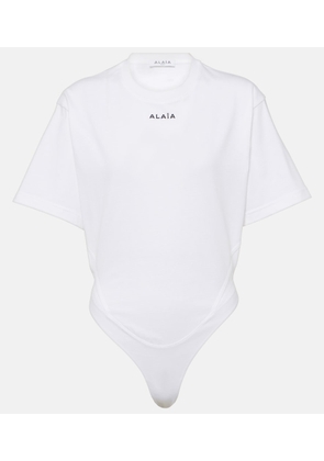 Alaia Fluid cotton jersey bodysuit