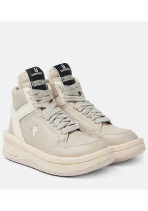 Rick Owens x Converse Turbowpn leather high-top sneakers
