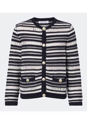 Veronica Beard Bellingham striped cotton cardigan