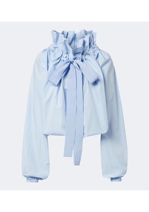 Patou Bow-detail cotton poplin blouse