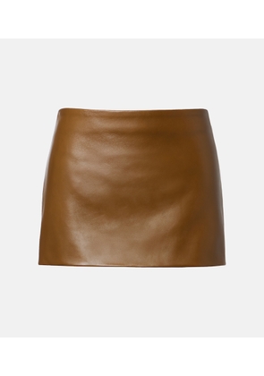 Khaite Jett leather miniskirt