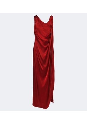 Maison Margiela Draped satin maxi dress