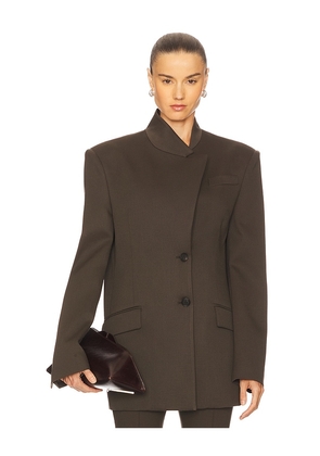 THE ATTICO Wool Jacket in Brown. Size 40. Also in 38.