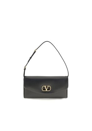 Valentino Garavani Brown Calf Leather Bos Taurus Shoulder Bag