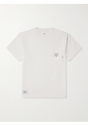 WTAPS - Logo-Appliquéd Printed Cotton-Jersey T-Shirt - Men - White - S