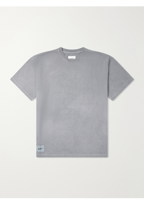 WTAPS - Logo-Appliquéd Cotton-Jersey T-Shirt - Men - Gray - S