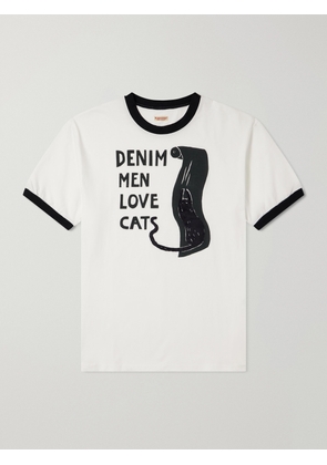 KAPITAL - Embellished Printed Cotton-Jersey T-Shirt - Men - White - 1