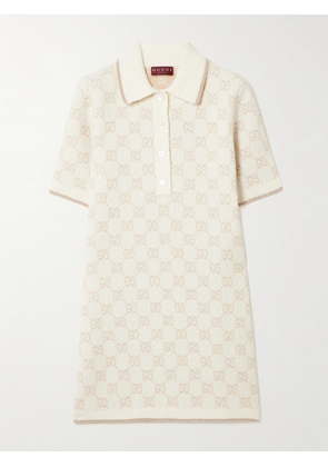 Gucci - Instaria-knit Wool-blend Bouclé Mini Dress - White - XS,S,M,L,XXL