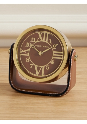 Ralph Lauren Home - + Chelsea Clock Brennan Gold-tone And Leather Clock - Brown - One size