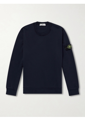 Stone Island - Garment-Dyed Cotton-Fleece Sweatshirt - Men - Blue - S