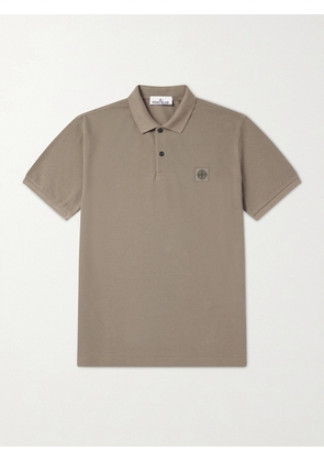 Stone Island - Logo-Appliquéd Cotton-Piqué Polo Shirt - Men - Green - S