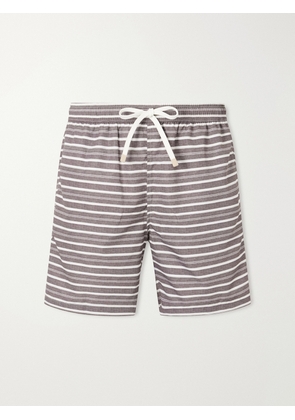 Eleventy - Straight-Leg Striped Swim Shorts - Men - Brown - S