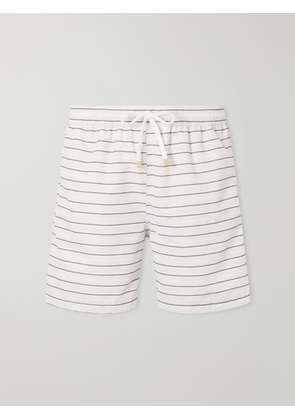 Eleventy - Straight-Leg Striped Swim Shorts - Men - Neutrals - S