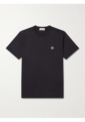 Stone Island - Logo-Appliquéd Cotton-Jersey T-Shirt - Men - Black - S