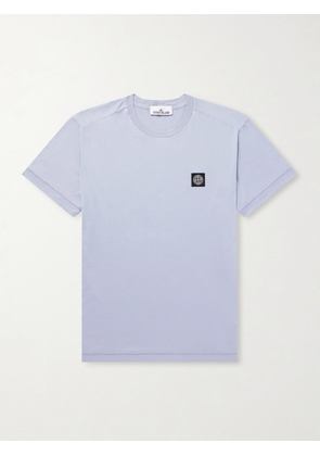 Stone Island - Logo-Appliquéd Garment-Dyed Cotton-Jersey T-Shirt - Men - Gray - S