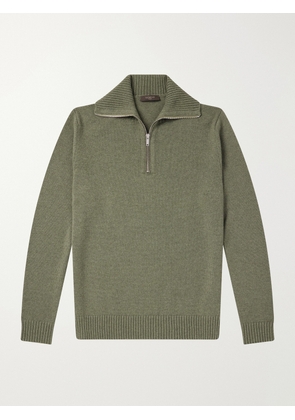 Slowear - Zanone Cashmere Half-Zip Sweater - Men - Green - IT 46