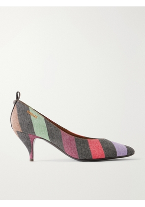 Versace - Striped 65 Denim Pumps - Multi - IT35,IT36,IT36.5,IT37,IT37.5,IT38,IT39,IT39.5,IT40,IT40.5,IT41