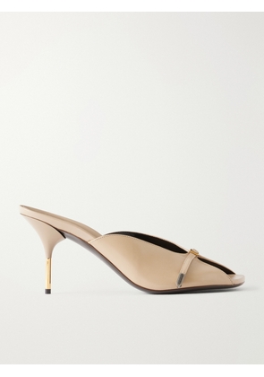 Versace - Nyx 80 Leather Mules - Neutrals - IT36,IT36.5,IT37,IT37.5,IT38,IT38.5,IT39,IT39.5,IT40,IT40.5,IT41