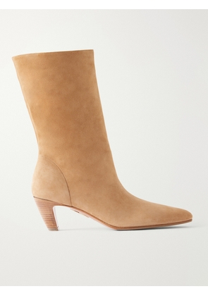 Aquazzura - Slouchy 50 Suede Ankle Boots - Brown - IT35,IT36,IT36.5,IT37,IT37.5,IT38,IT38.5,IT39,IT39.5,IT40,IT40.5,IT41,IT41.5,IT42