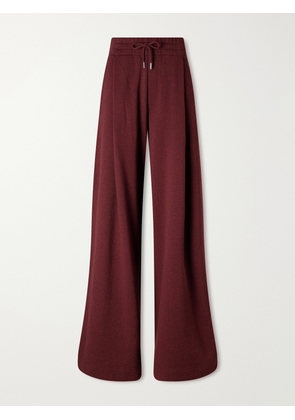 Dries Van Noten - Cotton-jersey Wide-leg Track Pants - Burgundy - x small,small,medium,large