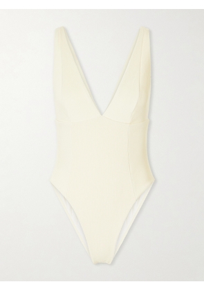 Haight - Raquel Ribbed Swimsuit - Neutrals - x small,small,medium,large