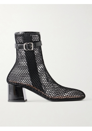 Alaïa - Fishnet 55 Leather Ankle Boots - Black - IT36,IT37,IT38,IT39,IT40,IT41,IT42