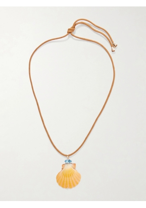 Jennifer Behr - Cleodora Embellished Seashell Necklace - Yellow - One size