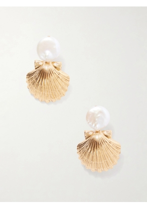 Jennifer Behr - Laguna Gold-tone Pearl-effect Embellished Earrings - One size