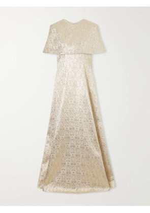 Emilia Wickstead - Lucretia Metallic Jacquard Gown - Gold - UK 6,UK 8,UK 10,UK 12,UK 14,UK 16,UK 18