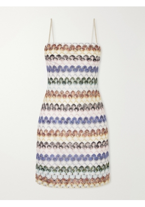 Missoni - Striped Metallic Crochet-knit Mini Dress - Multi - IT36,IT38,IT40,IT42,IT44,IT46,IT48