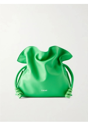 LOEWE - Flamenco Coil Mini Leather Clutch - Green - One size