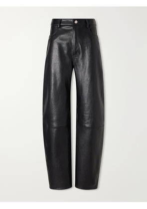 ARMA - Leather Wide-leg Pants - Black - EU 32,EU 34,EU 36,EU 38,EU 40,EU 42
