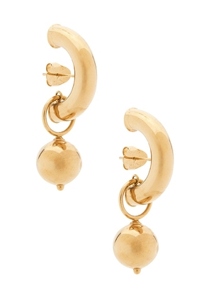 TPO Solaris Earrings in Metallic Gold.