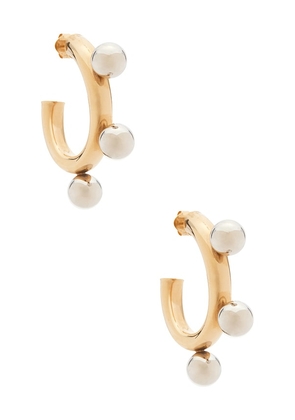 TPO Liora 3.0 Earrings in Metallic Gold,Metallic Silver.