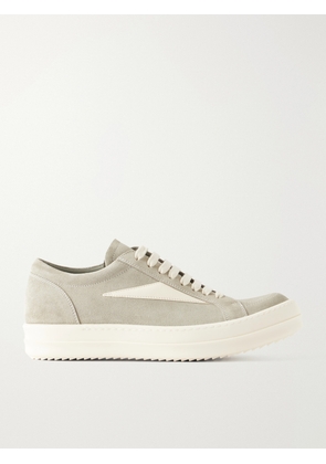Rick Owens - Vintage Suede-trimmed Leather Sneakers - Neutrals - IT35,IT36,IT37,IT37.5,IT38,IT39,IT40,IT41