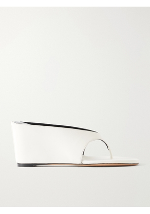 JUDE - Yaga Leather Wedge Sandals - White - IT35,IT36,IT36.5,IT37,IT37.5,IT38,IT38.5,IT39,IT39.5,IT40,IT40.5,IT41