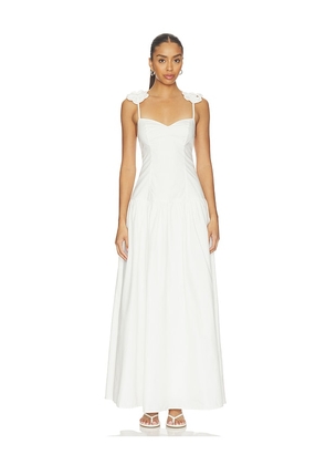 PEIXOTO Audrey Maxi Dress in White. Size S. Also in XS, M, L.