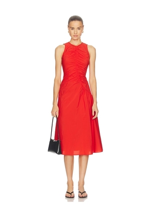 Theory Ruched Tank Dress in Red. Size 0. Also in 00, 2, 4, 6, 8.